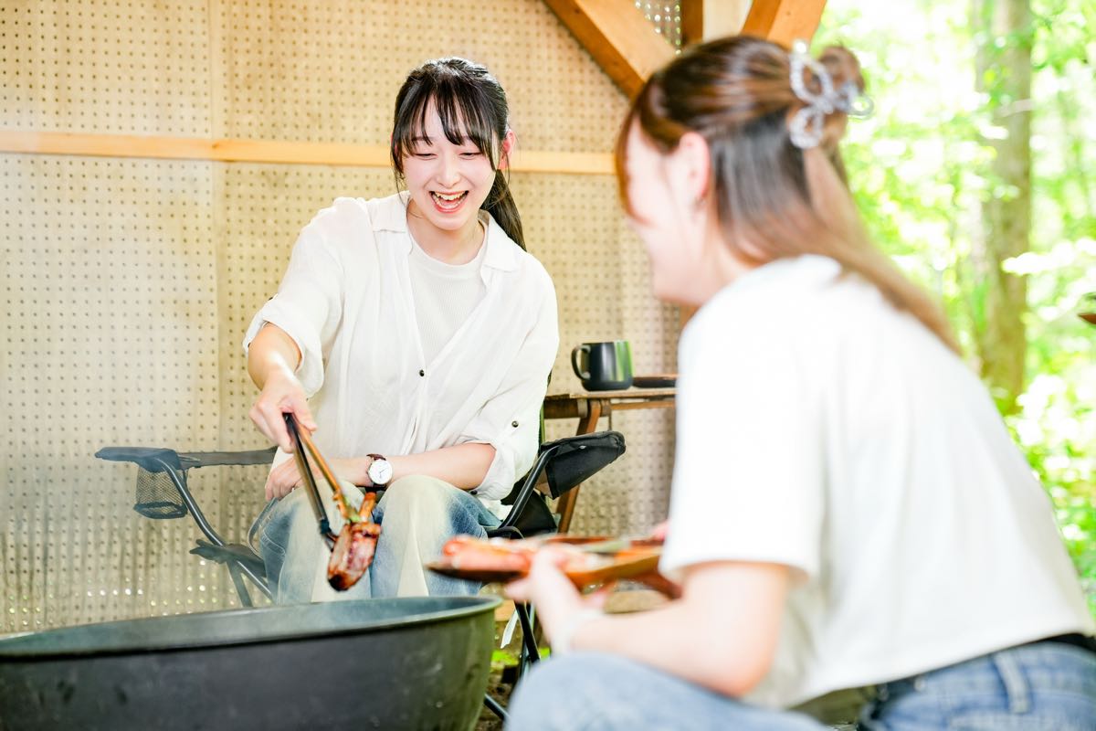アウトドア貸切別荘北軽井沢IのBBQスペース